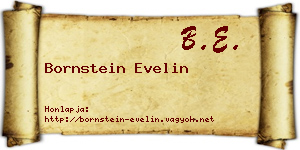 Bornstein Evelin névjegykártya